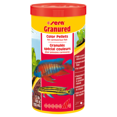 Sera "Granured" 1 л (мелкие гранулы для плотоядных цихлид) Sera "Granured" 1 л (мелкие гранулы для плотоядных цихлид)