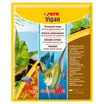 Sera "Vipan Nature" 12 г (основной корм в виде хлопьев) Sera "Vipan Nature" 12 г (основной корм в виде хлопьев)