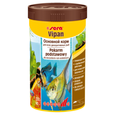 Sera "Vipan" 250 мл (основной корм в виде хлопьев) Sera "Vipan" 250 мл (основной корм в виде хлопьев)