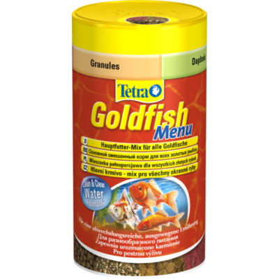 Tetra "Goldfish Menu" 250мл (чипсы/гранулы/хлопья/дафния) Tetra "Goldfish Menu" 250мл (чипсы/гранулы/хлопья/дафния)