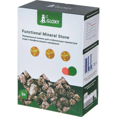 Gloxy "Functional Mineral Stone" Наполнитель для стабилизации параметров воды3 л Gloxy "Functional Mineral Stone" Наполнитель для стабилизации параметров воды3 л