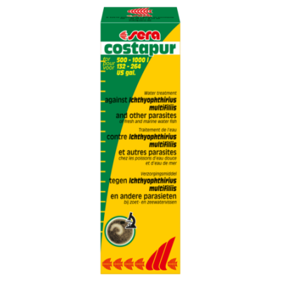 Sera "Costapur" 50 мл (лечение ихтиофтириоза и борьба с кожными паразитами) Sera "Costapur" 50 мл (лечение ихтиофтириоза и борьба с кожными паразитами)