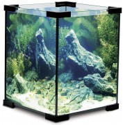 Аквариум "Crystal" 15 л, Чёрный, 250*250*250 мм