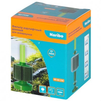 Naribo "Фильтр аэрлифтный донный XS" (губка) 5,5х5,5х12,5см Naribo "Фильтр аэрлифтный донный XS" (губка) 5,5х5,5х12,5см
