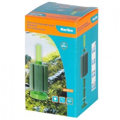 Naribo "Фильтр аэрлифтный донный S" (губка) 5,5х5,5х15,5см Naribo "Фильтр аэрлифтный донный S" (губка) 5,5х5,5х15,5см