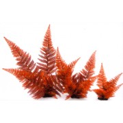 Растение пластиковое Папоротник, 20см, красное