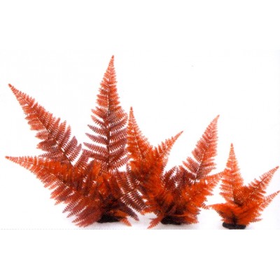 Растение пластиковое Папоротник, 20см, красное Растение пластиковое Папоротник, 20см, красное