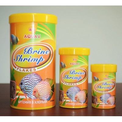 AquaV "Brine Shrimps Flakes" 100 мл (хлопья из артемии) AquaV "Brine Shrimps Flakes" 100 мл (хлопья из артемии)