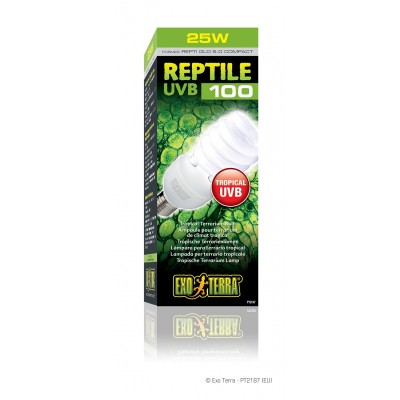 Exo Terra "Reptile UVB 100" 25 Вт (ультрафиолетовая лампа для тропического террариума) Exo Terra "Reptile UVB 100" 25 Вт (ультрафиолетовая лампа для тропического террариума)