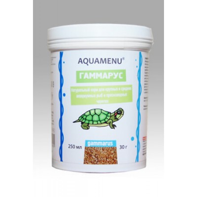 Акваменю "Гаммарус" 250 мл (сушёные рачки) Акваменю "Гаммарус" 250 мл (сушёные рачки)