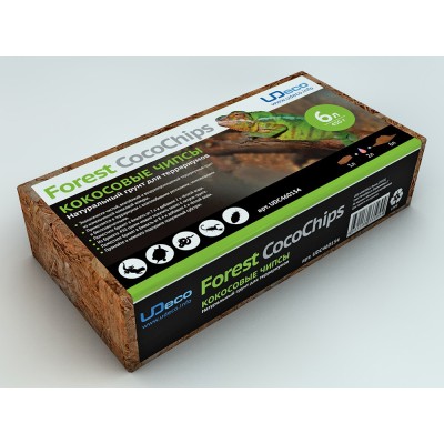 UDeco "Forest CocoChips" 450 г = 6 л (кокосовые чипсы) UDeco "Forest CocoChips" 450 г = 6 л (кокосовые чипсы)