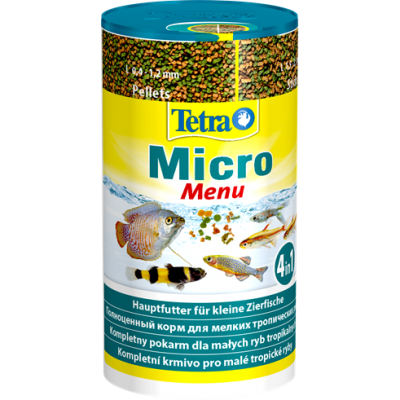 Tetra "Micro Menu" 100 мл (4 в 1 корм для маленьких рыбок) Tetra "Micro Menu" 100 мл (4 в 1 корм для маленьких рыбок)