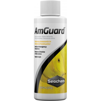 Seachem "AmGuard" 100 мл на 800 л ( Кондиционер для связывания аммония/аммиака) Seachem "AmGuard" 100 мл на 800 л ( Кондиционер для связывания аммония/аммиака)