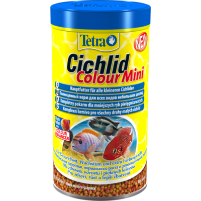 Tetra "Cichlid Colour Mini Pellets" 500 мл (мелкие гранулы) Tetra "Cichlid Colour Mini Pellets" 500 мл (мелкие гранулы)