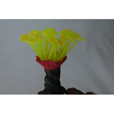 Коралл пластиковый жёлтый, 10*10*19 см (CA008Y) Коралл пластиковый жёлтый, 10*10*19 см (CA008Y)