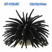 Коралл силиконовый на керамической основе чёрный, 13*13*10 см (RT172LBK)