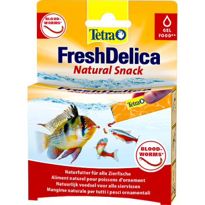 Tetra "FreshDelica Natural Snack Bloodworms" 48 г (желе из мотыля) Tetra "FreshDelica Natural Snack Bloodworms" 48 г (желе из мотыля)