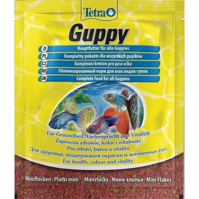 Tetra "Guppy Mini Flakes" Пакет (хлопья для гуппи) Tetra "Guppy Mini Flakes" Пакет (хлопья для гуппи)