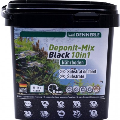 Dennerle "Deponitmix Professional Black 10 in 1" 2.4 кг на 50-70л (питательный субстрат ) Dennerle "Deponitmix Professional Black 10 in 1" 2.4 кг на 50-70л (питательный субстрат )