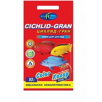 Биодизайн "Цихлид-Гран" 10г (палочки) Биодизайн "Цихлид-Гран" 10г (палочки)