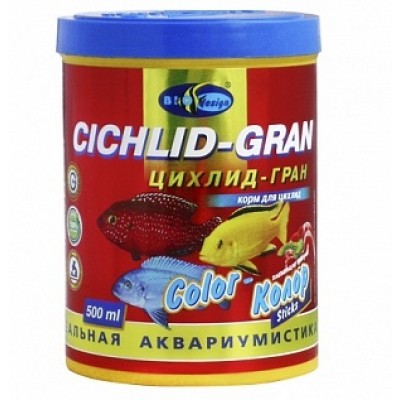 Биодизайн "Цихлид-Гран" 500 мл (палочки) Биодизайн "Цихлид-Гран" 500 мл (палочки)