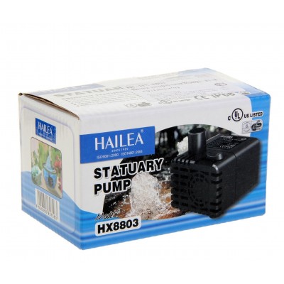 Hailea "HX-8803" 300 л/час, 0.65м, 5Вт (помпа для декоративного фонтана) Hailea "HX-8803" 300 л/час, 0.65м, 5Вт (помпа для декоративного фонтана)