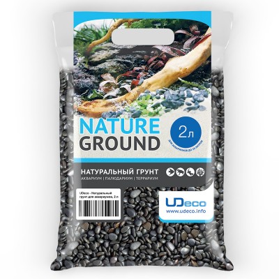 UDeco "River Dark" 6-9 мм, 2 л (тёмный гравий) UDeco "River Dark" 6-9 мм, 2 л (тёмный гравий)