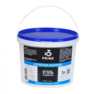 Prime "Уголь для морских аквариумов" 5 л гранулы D 1,5-2мм Prime "Уголь для морских аквариумов" 5 л гранулы D 1,5-2мм