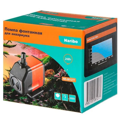 Naribo "Помпа подъемная 1200" 26W 1200л/ч h-2м Naribo "Помпа подъемная 1200" 26W 1200л/ч h-2м