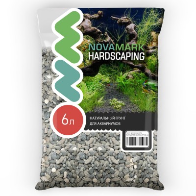 Novamark "Hardscaping Галька морская темная (Relict Dark)" 5-10 мм,6л (10кг) Novamark "Hardscaping Галька морская темная (Relict Dark)" 5-10 мм,6л (10кг)