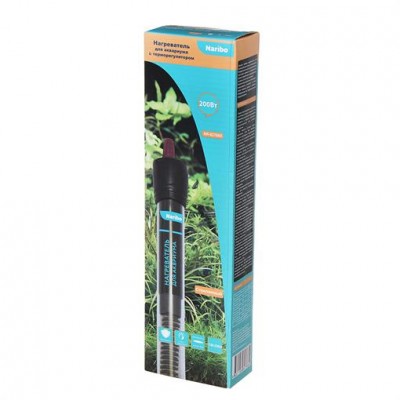 Naribo "нагреватель 200 Вт" стеклянный, для аквариума 130-230л Naribo "нагреватель 200 Вт" стеклянный, для аквариума 130-230л