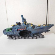 Корабль синий средний 1200руб