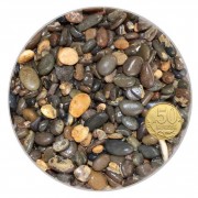Галька Биодизайн бело-черно-коричневая 7-10мм. Пакет 4л. 5кг.