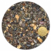 Галька Биодизайн бело-черно-коричневая 3-5мм. Пакет 4л. 5кг.