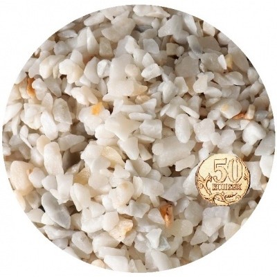 Мрамор Биодизайн белый 3-5мм. Пакет 4л. 5кг. Мрамор Биодизайн белый 3-5мм. Пакет 4л. 5кг.