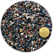 Гранит окатанный Биодизайн красно-черный 2-5мм. Пакет 4л. 5кг.