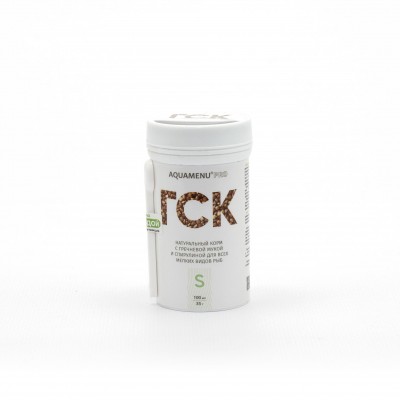 Aquamenu Pro "ГСК-S" гречишно-спирулиновые 1мм гранулы 100мл/35г (корм для рыб) Aquamenu Pro "ГСК-S" гречишно-спирулиновые 1мм гранулы 100мл/35г (корм для рыб)