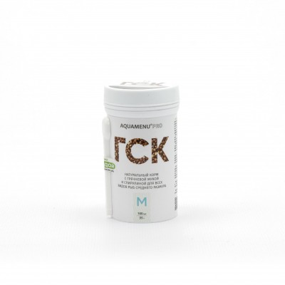 Aquamenu Pro "ГСК-М" гречишно-спирулиновые 1-2мм гранулы 100мл/35г (корм для рыб) Aquamenu Pro "ГСК-М" гречишно-спирулиновые 1-2мм гранулы 100мл/35г (корм для рыб)
