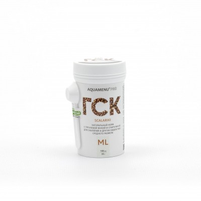 Aquamenu Pro "ГСК-МL" гречишно-спирулиновые 2-2,5 мм гранулы 100мл/35г (корм для рыб) Aquamenu Pro "ГСК-МL" гречишно-спирулиновые 2-2,5 мм гранулы 100мл/35г (корм для рыб)