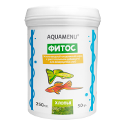 Aquamenu "Фитос" 250мл/50г растительные хлопья  (корм для рыб)