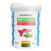 Aquamenu "Фитогран" 250мл/105г растительные гранулы 1-2мм  (корм для рыб)