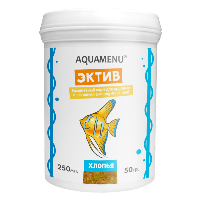 Aquamenu "Эктив" 250мл/50г универсальные хлопья (корм для рыб) Aquamenu "Эктив" 250мл/50г универсальные хлопья (корм для рыб)