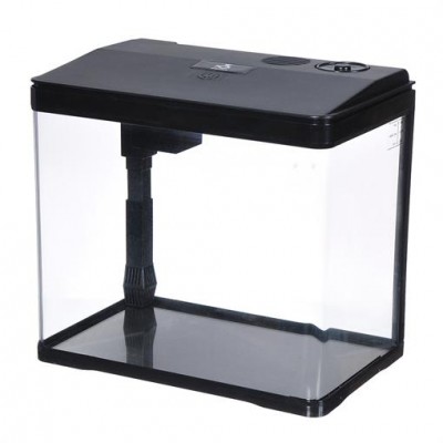 Аквариум PRIME, 15л, чёрный, с LED светильником, фильтром и кормушкой Аквариум PRIME, 15л, чёрный, с LED светильником, фильтром и кормушкой