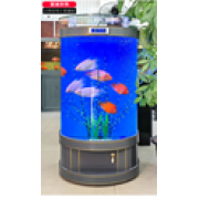 Skat аквариум полукруглый 62х50х138 см серый матовый с золотом