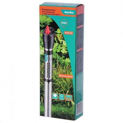 Naribo "нагреватель 50Вт" металлический, для аквариума 35-60л Naribo "нагреватель 50Вт" металлический, для аквариума 35-60л