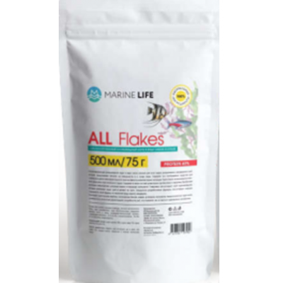 Marine Life "ALL Flakes" 500мл хлопья (корм) Marine Life "ALL Flakes" 500мл хлопья (корм)