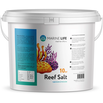 Marine Life Reef Salt, для рифовых аквариумов 10 кг на 280 литров Marine Life Reef Salt, для рифовых аквариумов 10 кг на 280 литров