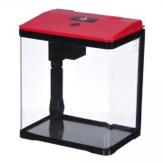 Аквариум PRIME, 7л, красно-черный, с LED светильником и фильтром