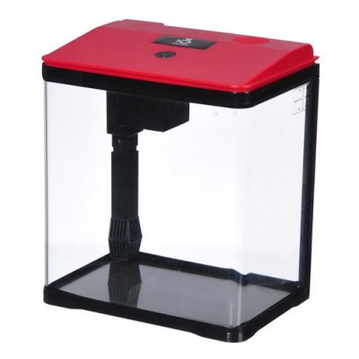 Аквариум PRIME, 7л, красно-черный, с LED светильником и фильтром Аквариум PRIME, 7л, красно-черный, с LED светильником и фильтром