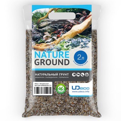 UDeco "River Light" 2.5-5 мм, 2 л (светлый гравий) UDeco "River Light" 2.5-5 мм, 2 л (светлый гравий)